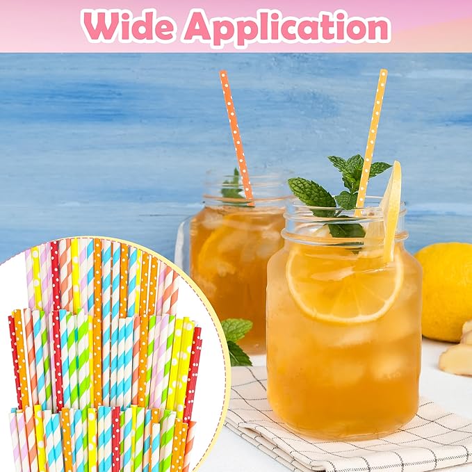 Coitak 100 PCS Cotton Candy Sticks, 100 PCS Cotton Candy Bags with Ties, 13.77 Inch Cotton Candy Sticks Random Colorful Cotton Candy Supplies Paper Straws for Candy Making