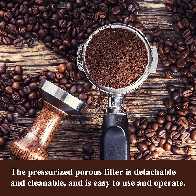 1 Pack 51mm Stainless Steel Coffee Filter Basket, Espresso Portafilter Machine Parts Compatible with CASABREWS, Gevi (1, Two Cups)