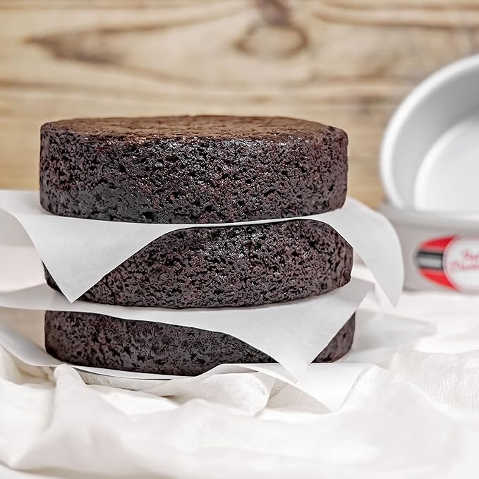 Fat Daddio's Round Cake Pan, 4 x 4 Inch, Silver