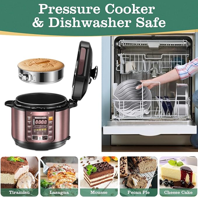 9 Inch Springform Cake Pan, 304 Stainless Steel Springform Pans, Leakproof & Nonstick Cheesecake Pan with Removable Bottom, Round Spring Form Cake Pan For Baking