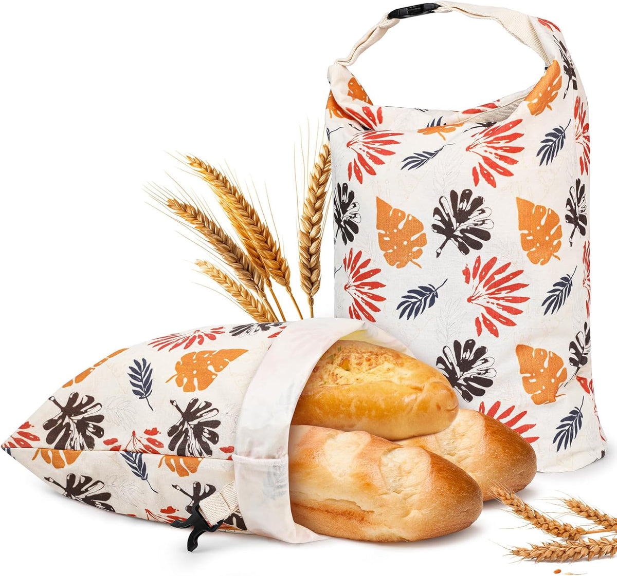 2 Pack Reusable Linen Bread Bag for Homemade Bread, Sourdough Bread Storage Bag Fresh Keeping - Reusable and Easy to Clean Storage Bag XL(19"x13")