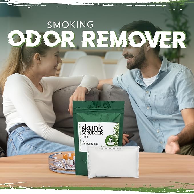 NonScents Refrigerator Deodorizer (4-Count) & Smoke Odor Eliminator Bag - Ultimate Odor Control Bundle for Fridge, Freezer, Cars, & Small Spaces – Fragrance-Free & Long-Lasting