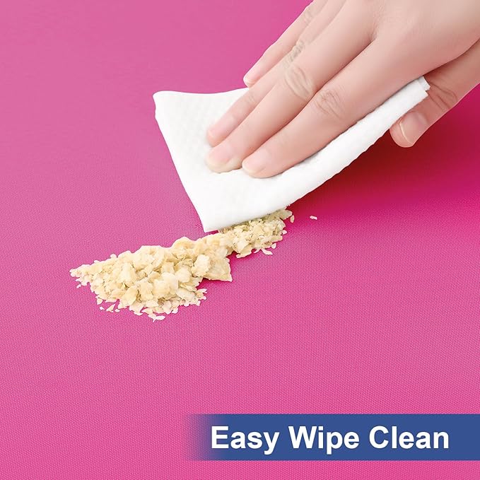 homing Rectangle Table Cloth Cover, Waterproof Polyester Elastic Fitted Tablecloth, Fits for 8 Foot Folding Tables, Washable Table Protector for Picnic, Camping, Outdoor (Rose Pink, 30" x 96")