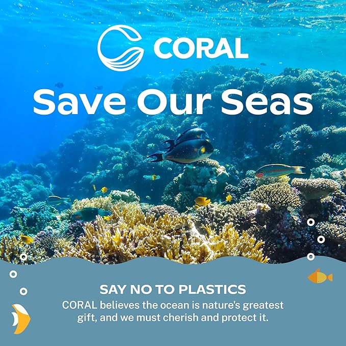 CORAL Light Brown 100% Compostable Spoons - 120 Heavy Duty No Plastic Spoons (6.5 inch) - Break Resistant with Smooth Edges, Ocean Friendly Alternative to Plastic Utensils - Biodegradable & Disposable