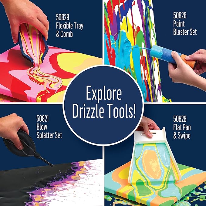 FolkArt Drizzle Open Pour Cups, Set of 6 Circle Cups for DIY Paint Pouring Arts and Crafts Projects, 61852