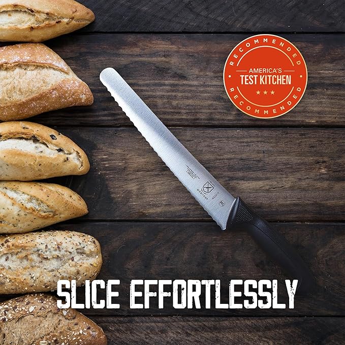 Mercer Culinary Millennia Colors Bread Knife, 10-Inch Wavy Edge Wide, Green